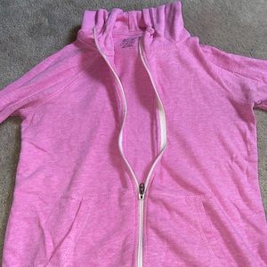Pink American Eagle Quarter Zip Jacket